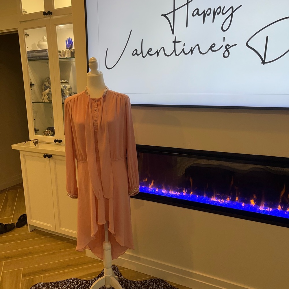 Vintage Pink Chiffon Dress